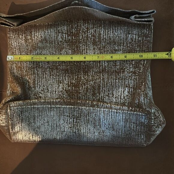 RARE Marie Turnor Leather Distress The  Lunch Bag in Camel Gold - Picture 10 of 13